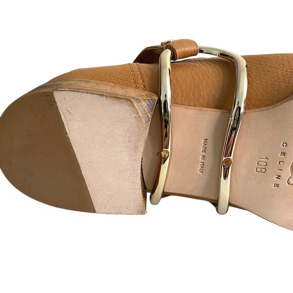 NWT CELINE Boho Equestrian Leather Buckle Boots MADE IN ITALY  SIZE 10 - Picture 12 of 16